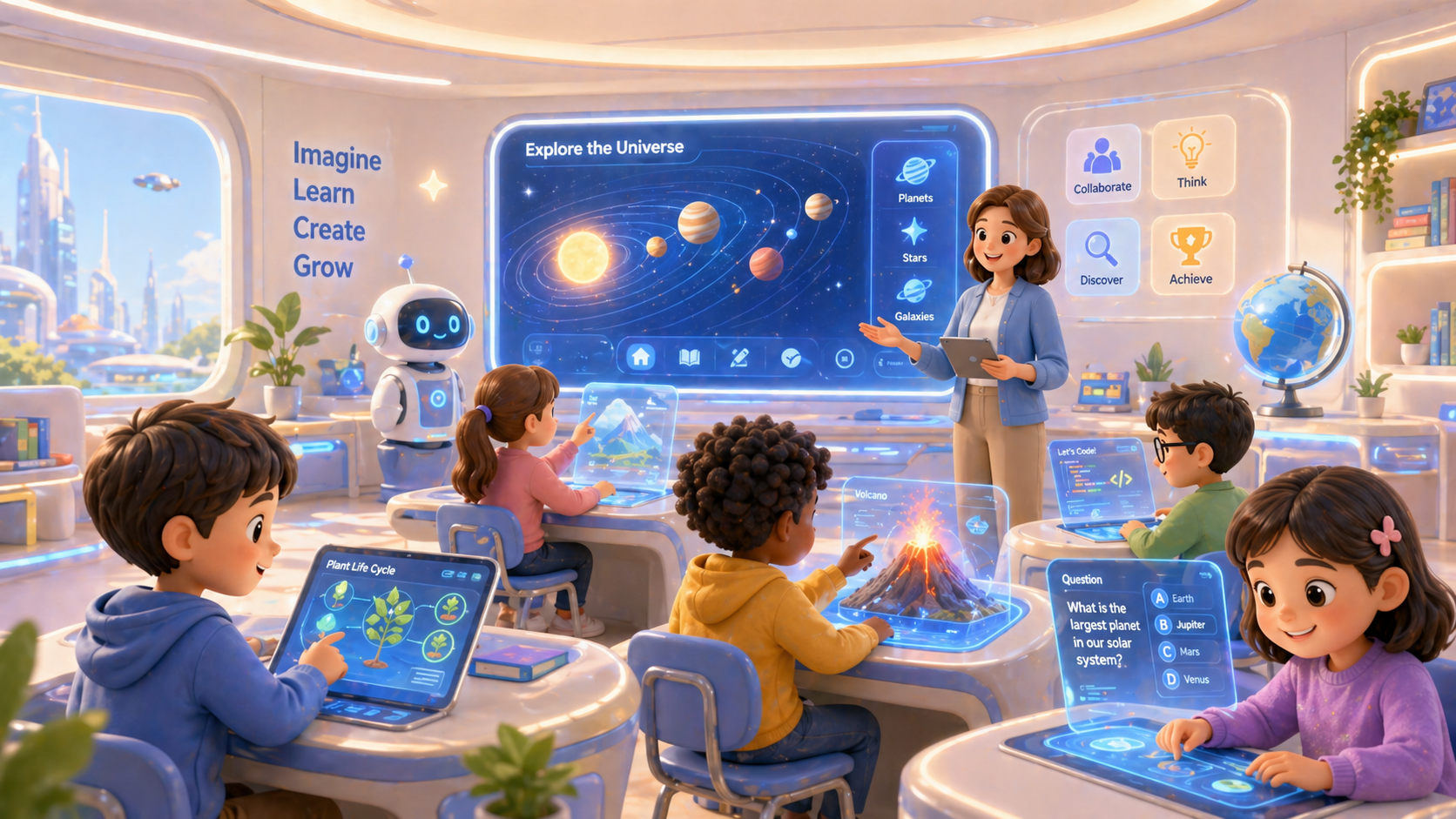 Children learning vision - early childhood education development